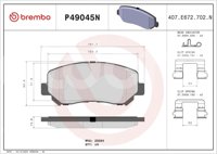 BALATA BREMBO MAZDA CX-5 2013-2021; INFORMACION TECNICA: ANCHURA: 142MM, ESPESOR: 16MM, ALTURA: 61MM, SISTEMA DE FRENOS: AKEBONO, INDICADOR DE DESGASTE: ACUSTICO, ACCESORIOS: CON ACCESORIOS, CON PLACA ANTIRRUIDO, CON CLIP DE PISTON, EJE: DELANTERO, FORMULA: NAO, WVA: 25564, FMSI: 8836-D1623, BREMBO: P49045N BREMBO