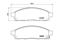 BALATA BREMBO MITSUBISHI L200 2008-2018; INFORMACION TECNICA: ANCHURA: 156MM, ESPESOR: 16MM, ALTURA: 49MM, SISTEMA DE FRENOS: TOKICO, INDICADOR DE DESGASTE: ACUSTICO, ACCESORIOS: CON PLACA ANTIRRUIDO, EJE: DELANTERO, FORMULA: LOW-MET, WVA: 24529, 24530, FMSI: 8728-D1519, BREMBO: P54038 BREMBO
