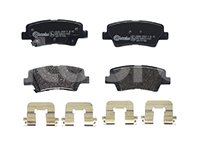 BALATA BREMBO HYUNDAI ACCENT 2018-2019; KIA RIO 2018-2022, SOUL 2017-2019; INFORMACION TECNICA: ANCHURA: 100MM, ESPESOR: 15MM, ALTURA: 41MM, SISTEMA DE FRENOS: AKEBONO, INDICADOR DE DESGASTE: ACUSTICO, ACCESORIOS: CON PLACA ANTIRRUIDO, EJE: TRASERO, FORMULA: NAO, WVA: 25337, 25338, 25339, FMSI: 8428-D1812, BREMBO: P30101N BREMBO