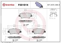 BALATA BREMBO HYUNDAI ACCENT 2018-2019; KIA RIO 2018-2022, SOUL 2017-2019; INFORMACION TECNICA: ANCHURA: 100MM, ESPESOR: 15MM, ALTURA: 41MM, SISTEMA DE FRENOS: AKEBONO, INDICADOR DE DESGASTE: ACUSTICO, ACCESORIOS: CON PLACA ANTIRRUIDO, EJE: TRASERO, FORMULA: NAO, WVA: 25337, 25338, 25339, FMSI: 8428-D1812, BREMBO: P30101N BREMBO