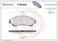 BALATA BREMBO SUZUKI S-CROSS 2014-2018, VITARA 201