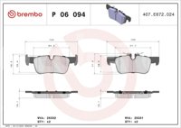 BALATA BREMBO BMW 118i 2018-2022; MINI COOPER 2014, 2020-2021, COOPER CLUBMAN 2016-2022, COOPER COUNTRYMAN 2017-2022; INFORMACION TECNICA: ANCHURA: 123MM, ESPESOR: 16MM, ALTURA: 46MM, SISTEMA DE FRENOS: TEVES, INDICADOR DE DESGASTE: PREPARADO, ACCESORIOS: CON PLACA ANTIRRUIDO, EJE: TRASERO, FORMULA: LOW-MET, WVA: 25331, 25332, FMSI: 8993-D1762, BREMBO: P06094 BREMBO