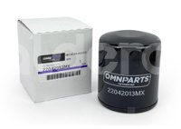 FILTRO ACEITE OMNIPARTS MAZDA 6 L4 2.5L 2009; PEUGEOT 206 L4 1.4L 2000-2002, 307 L4 2.0L 2003-2006, 406 L4 2.0L 2000-2005, 406 V6 3.0L 2001-2002, 406 V6 2.9L 2003-2005, 2008 L4 1.2L 2024, 207 COMPACT L4 1.2L 2024, PARTNER L4 1.2L 2024, RIFTER L4 1.2L 2024; OLDSMOBILE ALERO V6 3.4L 2000-2004, SILHOUETTE V6 3.4L 2002-2004; CHEVROLET ASTRA L4 1.8L 2002-2003, 2006-2008, ASTRA L4 2.0L 2004-2008, ASTRA L4 2.4L 2004, ASTRO V6 4.3L 2001-2005, AVEO L4 1.6L 2004-2018, BLAZER V6 4.3L 2000-2001, CARGO VAN V6 4.3L 2000-2004, CAVALIER 2.2L 1991-2002, 2005, CAVALIER L4 2.4L 1991-2002, CAVALIER V6 3.1L 1991-2002, CHEVY L4 1.6L 2011-2012, CHEVY MONZA L4 1.6L 2003, CORSA L4 1.4L 2002, CORSA L4 1.8L 2003-2008, EQUINOX V6 3.4L 2005-2009, EXPRESS 1500 V6 4.3L 2000-2008, EXPRESS CARGO V6 4.3L 2009-2014, EXPRESS CARGO V6 5.3L 2009, G30 V6 4.3L 2001-2002, IMPALA V6 3.4L 2000-2005, IMPALA V6 3.8L 2000-2005, MALIBU V6 3.1L 1997-2006, MALIBU V6 3.5L 2004-2009, MERIVA L4 1.8L 2004-2008, OPTRA L4 2.0L 2006-2010, S10 2.2L 1995-2003, SILVERADO 1500 V6 4.3L 2000-2013, TORNADO L4 1.8L 2004-2020, UPLANDER V6 3.5L 2005-2006, VENTURE V6 3.4L 1997-2004, ZAFIRA L4 1.8L 2002-2006; PONTIAC AZTEK V6 3.4L 2001-2005, G3 L4 1.6L 2007-2008, G4 2.2L 2005-2006, G4 L4 2.4L 2006, G6 V6 3.5L 2005-2006, MONTANA V6 3.4L 2000-2005, MONTANA V6 3.5L 2005-2006, TORRENT V6 3.4L 2006-2009; CADILLAC CATERA V6 3.0L 2000-2001, SEVILLE V6 4.6L 2003; SUZUKI FORENZA L4 2.0L 2004-2008, RENO L4 2.0L 2005-2008, VERONA L4 2.5L 2004-2006; FIAT IDEA L4 1.8L 2008-2009, PALIO L4 1.8L 2006-2008, STRADA L4 1.8L 2007-2008; BUICK LESABRE V6 3.8L 2000-2003; SATURN RELAY V6 3.5L 2005-2006, OMNIPARTS: 22042013MX OMNIPARTS