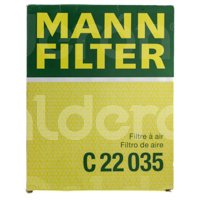 FILTRO AIRE SEAT IBIZA L3 1.0L TURBO 2018-2021, TOLEDO L3 1.0L 2018-2021 C22035 MANN FILTER