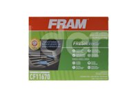 FILTRO CABINA FORD ECOSPORT L4 2.0L 2004-2009, 2018-20, L3 1.0L 2018, L4 1.5L 2019-2021, FESTIVA L4 1.6L 2011-2016, FIESTA L4 1.6L 2002-2019, FIGO L4 1.5L 2016-2018 CF11670 FRAM