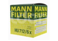 FILTRO ACEITE CARTUCHO AUDI A3 SPORTBACK 1.4L TFSI 2007-2008, A3 1.4L TFSI 2007-2008; SEAT LEON 1.4L TSI 2007-2008, IBIZA IV SC 1.6L 2008-2015, IBIZA IV 1.6L 2008-2012, IBIZA III 1.6L 16V 2006-2009, CORDOBA 1.6L 16V 2006-2009, ALTEA XL 1.4L TSI 2007->, ALTEA 1.4L TSI 2007-> MANN HUMMEL HU712/6X MANN FILTER