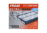 FILTRO AIRE CHEVROLET TRACKER L4 1.6L 1999-2002, TRACKER L4 2.0L 1999-2008, TRACKER V6 2.5L 2001-2004; SUZUKI GRAND VITARA V6 2.5L 1999-2005, GRAND VITARA V6 2.7L 2001, SIDEKICK L4 1.8L FUEL INJECTION 1996-1997, SIDEKICK L4 1.8L 1996-1998, VITARA L4 1.6L 1999-2001, VITARA L4 2.0L 1999-2003, VITARA V6 2.5L 2004, XL-7 V6 2.7L 2002-2003, FRAM: CA8069 FRAM