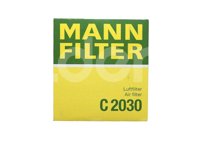 FILTRO AIRE RENAULT FLUENCE L4 2.0L 16V 2010->, MEGANE L4 2.0L 2003-> MANN: C2030 MANN FILTER