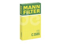 FILTRO AIRE PEUGEOT 301 L4 1.6L DIESEL 2015->, PARTNER L4 1.6L DIESEL 2018->, MANN HUMMEL: C3585 MANN FILTER