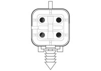 SENSOR OXIGENO CHRYSLER TODOS 4/6C. 90-97 4 TERMINALES; SG25; 11030 IMPORTACION