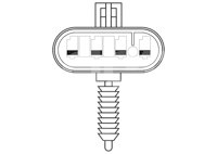 SENSOR OXIGENO CHEVROLET SILVERADO, SUBURBAN 00->AC 4 TERMINALES  SG454, 13026, F00HL00046 BOSCH BOSCH