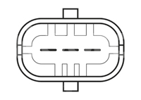 SENSOR CMP (SENSOR DE POSICION DEL ARBOL DE LEVAS CMP) CHEVROLET CORSA, ASTRA, MERIVA 90536064 M0056