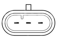 SENSOR MAP (SENSOR DE PRESION ABSOLUTA DEL MULTIPLE MAP) CHEVROLET CAVALIER, MALIBU 96-02 WALKER: 2251025, AS58 IMPORTACION