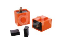 FLASH DESTELLADOR SIN SONIDO /  CUADRADO 12V NARANJA (2 PIEZAS) IMPORTACION
