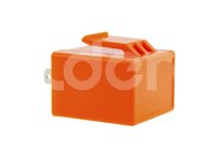 FLASH MOTOCICLETA (DESTELLADOR) SIN SONIDO / CUADRADO 12V NARANJA (PIEZA) ENFLA-3103-0001N QUMO