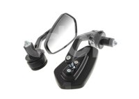 JUEGO DE ESPEJOS DEPORTIVO CAFÉ RACER TRIANGULAR NEGRO 78018 QUMO