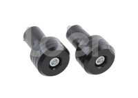 CONTRAPESO PUÑO MOTOCICLETA ALUMINIO OVALADO NEGRO (2 PIEZAS) CTP100101-5 QUMO