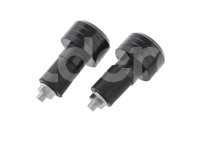 CONTRAPESO PUÑO MOTOCICLETA ALUMINIO OVALADO NEGRO (2 PIEZAS) CTP100101-5 QUMO