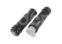 PUÑOS MOTOCICLETA ALUMINIO MSD-276 NEGRO JUEGO (2 PIEZAS) ENPUN-1107-0013N QUMO
