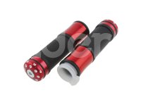 PUÑOS MOTOCICLETA ALUMINIO MSD-276 ROJO JUEGO (2 PIEZAS) ENPUN-1107-0013R QUMO