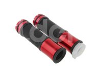 PUÑOS MOTOCICLETA ALUMINIO MSD-276 ROJO JUEGO (2 PIEZAS) ENPUN-1107-0013R QUMO