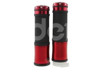 PUÑOS MOTOCICLETA ALUMINIO MSD-276 ROJO JUEGO (2 PIEZAS) ENPUN-1107-0013R QUMO