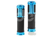 PUÑOS MOTOCICLETA ALUMINIO MSD-285 AZUL JUEGO (2 PIEZAS) ENPUN-1107-0011A QUMO