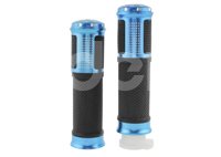 PUÑOS MOTOCICLETA ALUMINIO MSD-285 AZUL JUEGO (2 PIEZAS) ENPUN-1107-0011A QUMO
