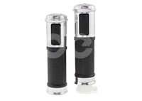 PUÑOS MOTOCICLETA ALUMINIO MSD-285 PLATA JUEGO (2 PIEZAS) ENPUN-1107-0011 QUMO