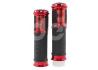 PUÑOS MOTOCICLETA ALUMINIO MSD-285 ROJO JUEGO (2 PIEZAS) ENPUN-1107-0011R QUMO