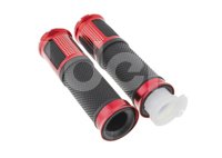 PUÑOS MOTOCICLETA ALUMINIO MSD-285 ROJO JUEGO (2 PIEZAS) ENPUN-1107-0011R QUMO
