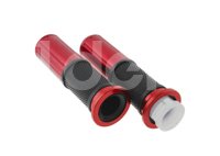 PUÑOS MOTOCICLETA ALUMINIO ROJO JUEGO (2 PIEZAS) ENPUN-1107-0024R QUMO