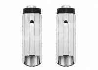 POSAPIE MOTOCICLETA ALUMINIO DECORATIVO PLATA TRASERO (JUEGO) ENPOS-1616-0811P QUMO