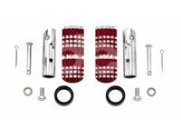 POSAPIE MOTOCICLETA ALUMINIO DECORATIVO ROJO TRASERO (JUEGO) ENPOS-1616-0811R QUMO