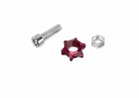 TORNILLO MOTOCICLETA DECORATIVO ALUMINIO CON COLORES ESTRELLA M6 ROJO ENTOR-6701-0807R QUMO