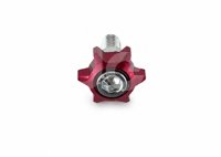 TORNILLO MOTOCICLETA DECORATIVO ALUMINIO CON COLORES ESTRELLA M6 ROJO ENTOR-6701-0807R QUMO