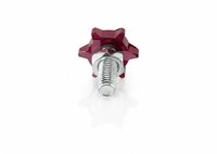 TORNILLO MOTOCICLETA DECORATIVO ALUMINIO CON COLORES ESTRELLA M6 ROJO ENTOR-6701-0807R QUMO