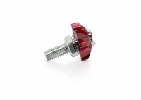 TORNILLO MOTOCICLETA DECORATIVO ALUMINIO CON COLORES ESTRELLA M6 ROJO ENTOR-6701-0807R QUMO