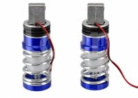 POSAPIE MOTOCICLETA ALUMINIO CON LUZ RESORTE AZUL (JUEGO) POS-1616-0913A QUMO