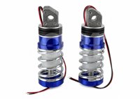 POSAPIE MOTOCICLETA ALUMINIO CON LUZ RESORTE AZUL (JUEGO) POS-1616-0913A QUMO
