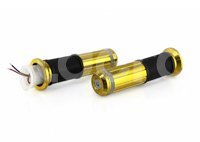 PUÑOS MOTOCICLETA ALUMINIO CON LUZ DORADO (JUEGO) MSD-294 PUN-1107-0400D QUMO