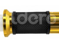 PUÑOS MOTOCICLETA ALUMINIO CON LUZ DORADO (JUEGO) MSD-294 PUN-1107-0400D QUMO