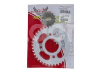 ENGRANE MOTOCICLETA TRACCION ITALIKA FT150 428-39T/15T JUEGO (2 PIEZAS) ENENG-1505-0004 QUMO