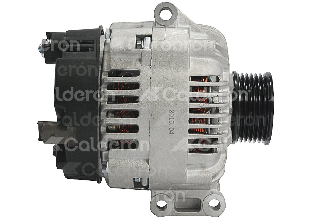 ALTERNADOR SISTEMA VALEO RENAULT CLIO, KANGOO, MEGANE 2000-2008. 12V, 95A, ROTACION: CW, TIPO DE POLEA:  SERPENTIN, RANURAS DE LA POLEA: 6, REGULADOR: IR, POSICION DEL REGULADOR: 4:00, VENTILADOR: IF; VALEO: 439306, 555579, RENAULT: 8200030635 IMPORTACION
