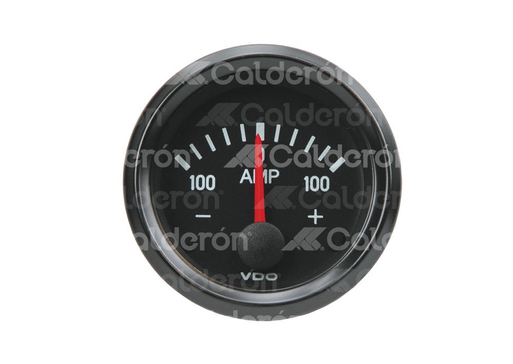 AMPERIMETRO 100A, ESCALA: -100/+100, BISEL: NEGRO, VOLTAJE: 12V, VDO: 190037006/190037003/190077005C VDO-CONTINENTAL
