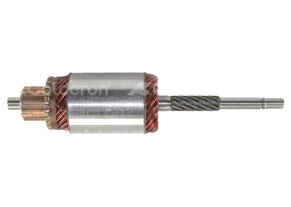 ARMADURA SISTEMA BOSCH MERCEDES BENZ, FAMSA OM366, MASSEY FERGUSON MARCHA 9 000 083 054, 9 007 044 002. ROTACION: CW, VOLTS: 12V, ASTRIAS: 10, LARGO:  328mm, WAI: 61-9117, BOSCH: 9001083327 KONIGMANN