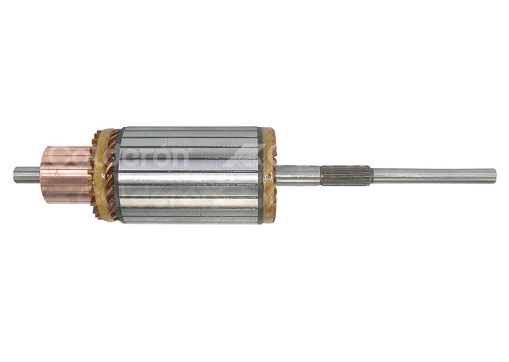 ARMADURA SISTEMA DELCO 50MT SERIES DD / H771 CARTEPILLAR (FLECHA CORTA). ROTACION: CW, VOLTS: 24V, ASTRIAS: 19, LARGO:  483mm, WAI: 61-124,  DELCO: 1945840 KONIGMANN