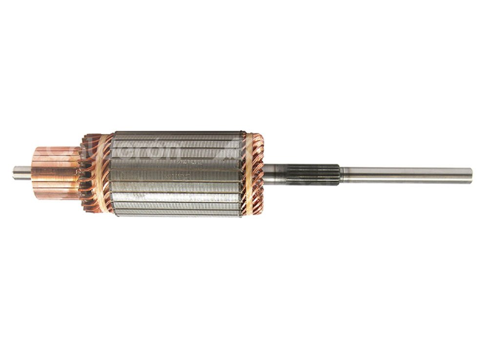ARMADURA SISTEMA DELCO 42MT SERIES DD /CASE, CATERPILLAR, CUMMINS. ROTACION: CW, VOLTS: 24V, ASTRIAS: 19, LARGO:  451mm, WAI: 61-123,  DELCO: 1988435 TRANSPO