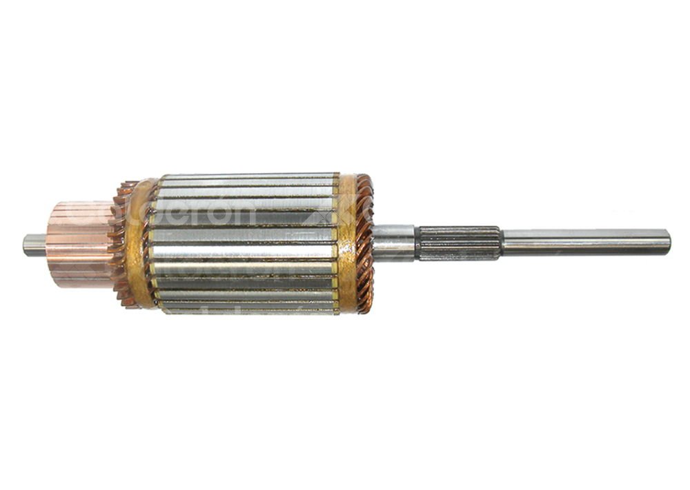 ARMADURA SISTEMA DELCO 41MT SERIES DD / CATERPILLAR, CUMMINS. ROTACION: CW, VOLTS: 24V, ASTRIAS: 19, LARGO:  391.3mm, WAI: 61-144,  DELCO: 10472559, CATERPILLAR: 9X3412 KONIGMANN