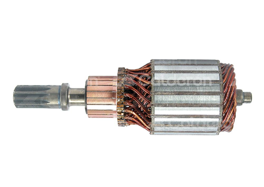 ARMADURA SISTEMA HITACHI 1.2KW OSGR / NISSAN SENTRA, MAXIMA, KING-CAB. ROTACION: CW, VOLTS: 12V, ASTRIAS: 11, LARGO:  160mm, WAI: 61-8100, HITACHI: 211451007, 211461005, NISSAN: 23310-M4900, 23310-M5900 KONIGMANN